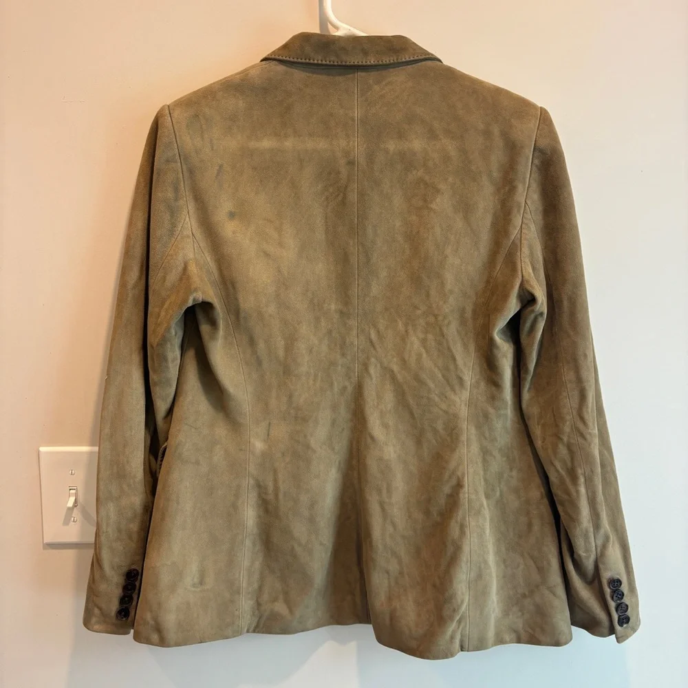 Ralph Lauren Purple Label Suede Jacket Women’s 10 *read* - Picture 3 of 9